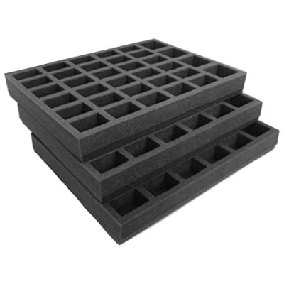 Immagine di Set di vassoi ricambio per Gamesworkshop Classic custodia in plastica. Trasporta 102 truppe su basi fino a 32 mm. Ideale 9 squadre 10 alte 50 mm, più 12 HQ. Perfetto giochi Figure