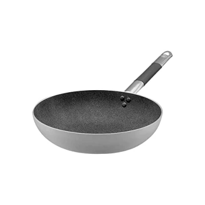 Immagine di Pentole Agnelli Linea Shark Skin Padella Svasata Alta, Argento, 24 Cm