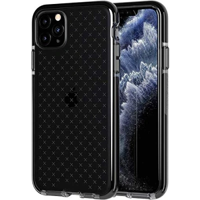 Immagine di Tech21 Evo Check Custodia Protettiva Sottila Dura per iPhone 11 Pro Grigio Fumo/Nero