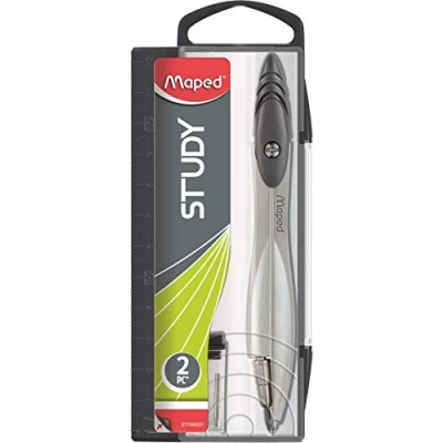 Immagine di Maped Study Compasso in metallo ad anello con astuccio, colore: Nero