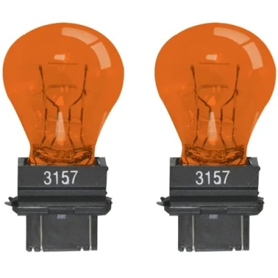 Immagine di cyclingcolors 2x lampadina 3157 12V P27/7W W2.5x16q 32/3CP S25q arancione lampada Auto americane e asiatiche