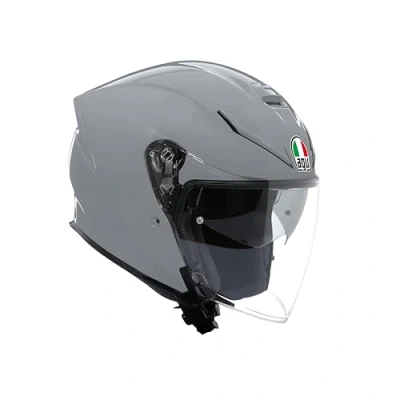 Immagine di AGV K5 Jet EVO E2206, Casco da Moto Unisex, Open Face in Fibra di Carbonio e Vetro, con Visiera Antigraffio Anti UV, Nardo Grey, S
