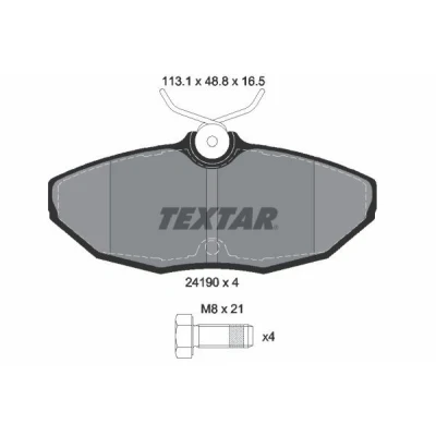 Immagine di TEXTAR 2419001 Kit pastiglie freno Non predisposto per contatto segnalazione usura JAGUAR: S Type