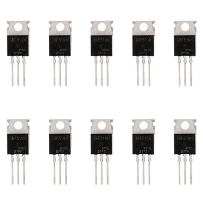 Immagine di BOJACK IRF510 MOSFET Transistor IRF510N 5,6 a 100 V di potenza canale N TO 220AB (confezione da 10 pezzi)