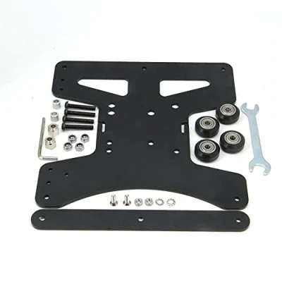 Immagine di Zeberoxyz Kit di piastre modulari per carrello a Y, 190 mm x 3,5 mm, profilo in alluminio con scanalatura V 2040, stampanti 3D Ender 3/Ender 3 PRO (190 mm)