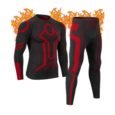 Immagine di MEETWEE Biancheria Intima Termica Invernale da Uomo Intimo Termico Traspirante Asciugatura Rapida Set Autunno e Inverno attività Outdoor Sci Basket Running Warm