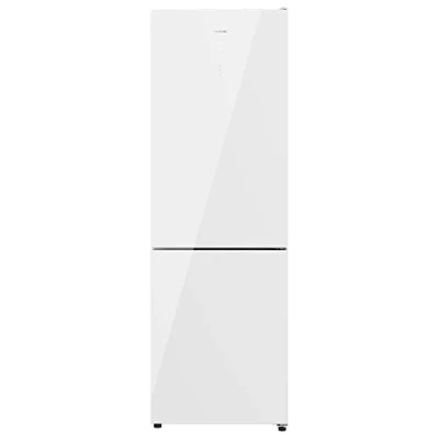 Immagine di Cecotec Frigorífico Combi 2 Puertas Cristal de 322 Litros Bolero CoolMarket Glass White D. Altura 185 y 60 cm Ancho, Motor Inverter Plus, Sistema Multi Air flow, Total No frost
