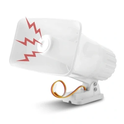 Immagine di Sonew Sirena 12v, di Allarme Elettronico 150dB, Sicurezza Interna/Esterna DC 12V per Domestica Bianco