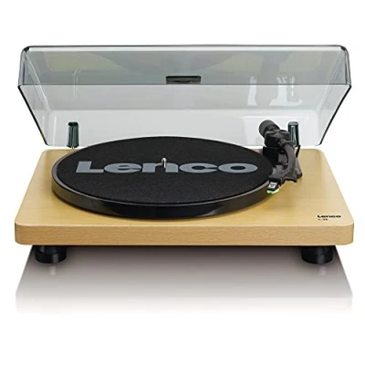 Immagine di Lenco L 30WD USB Giradischi con trasmissione a cinghia 33 e 45 giri uscita RCA digitalizza dischi preamplificatore legno, único
