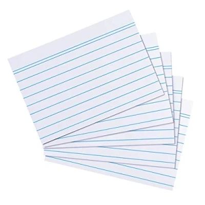 Immagine di landré cartoncini a righe Bianco sigillata con apertura strappo A7 (74 x 105 mm), 100 Pezzi