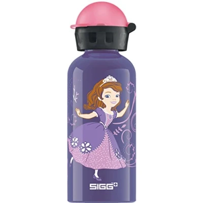 Immagine di Sigg Sofia The First Borraccia Bambini (0.4 L), Alluminio Con Chiusura Ermetica e Priva di Sostanze Nocive, Bimbi Super Leggera in
