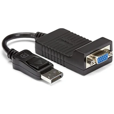 Immagine di StarTech.com Adattatore da DisplayPort a VGA, Convertitore attivo DP Video 1080p, Resistente, Cavo monitor DP/DP++ Dongle 1.2 Connettore scatto (DP2VGA)