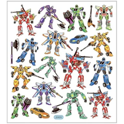 Immagine di Transformers Sticker Sheet 15 x 16,5 cm circa 19 pezzi Multicolore