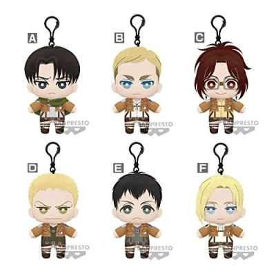Immagine di Banpresto Figura Attack On Titan Tomonui Plush Assort Series 2 15 cm Multicolore BP19192