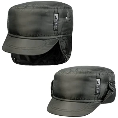 Immagine di LIPODO Piumino Armycap con copriorecchie Uomo Berretto Idrorepellente Foderato da in Cotone Cappellino Autunno/Inverno Invernale Oliva M (56 57 cm)