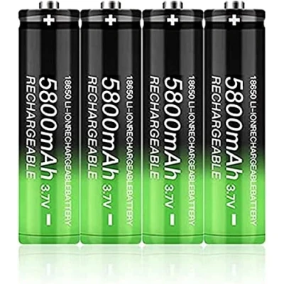 Immagine di Batteria Ricaricabile Batterie Da 3,7 V 5800 MAh Per Torcia A LED, Lampada Frontale, Dispositivi Elettronici 4 Pezzi