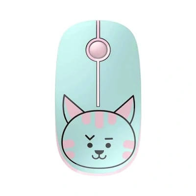 Immagine di TELLUR Mouse Senza Fili con Nano Ricevitore USB 2.4 Ghz, Wireless Click Silenzioso, 1600 DPI, 3 Pulsanti, Plug &amp; Play, Design Sottile e Leggero da Portare (Gatto)