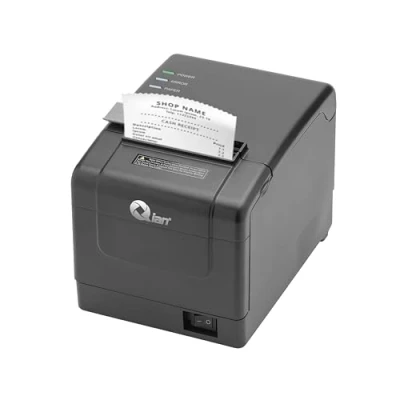 Immagine di Qian Modello Anjet80 Stampante Termica per Ricevute 80 mm POS Taglio Automatico ESC/POS Velocità 160 mm/s Driver Windows, iOS, Android, Linux Connessione WiFi, Bluetooth, USB, Ethernet (Nero)