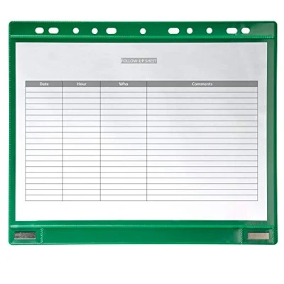 Immagine di Tarifold Buste Forate Per Supporti Magnetici Ad Anelli, A4, Verdi, conf. 5 pezzi