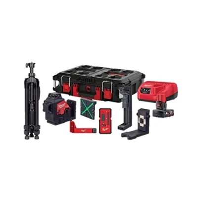 Immagine di M12 3PLKIT 401P_3PL_Laser verde 12V a 3 linee 360 con accessori Milwaukee