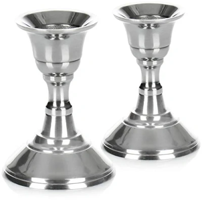 Immagine di com four® 2X Candelabri dal Design Elegante per Una tavola Festiva candelabro Classico Matrimoni, anniversari (8,5 cm Rotondo)