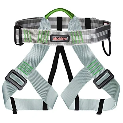 Immagine di ALPIDEX imbracatura da arrampicata per donna e uomo EN 12277 via ferrata universale con cosciali regolabili, Colore: Green Pepper