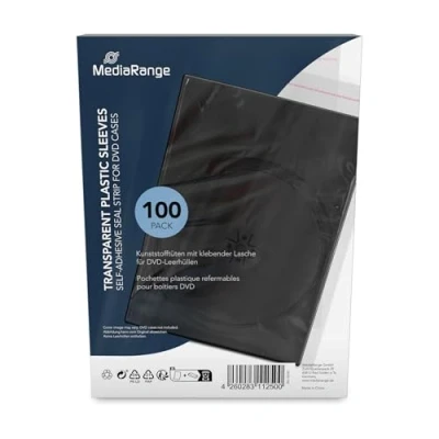 Immagine di MediaRange Zubehör CD /Dvd Rohlinge Custodia a Tasca 1dischi Trasparente