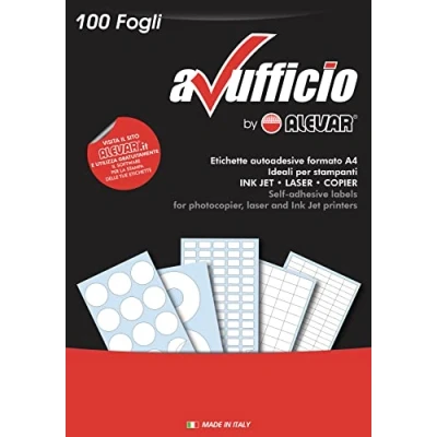 Immagine di 2400 Etichette Adesive con Margini 70 x 36 mm 24 Bianche per Foglio 100 Fogli A4
