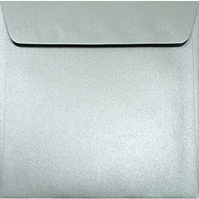 Immagine di Netuno 100 buste per lettere perlate quadrate argento 17 x cm 120g Majestic Moonlight Silver perlescenti biglietti inviti partecipazioni matrimonio battesimo compleanno Natale Pasqua