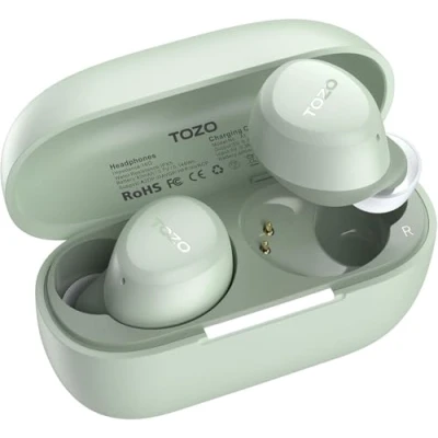Immagine di TOZO A1 2024 Novità Cuffie Bluetooth, Auricolari Bluetooth 5.3, Wireless Ultraleggere Suono Stereo EQ, Riproduzione 32 Ore Verde