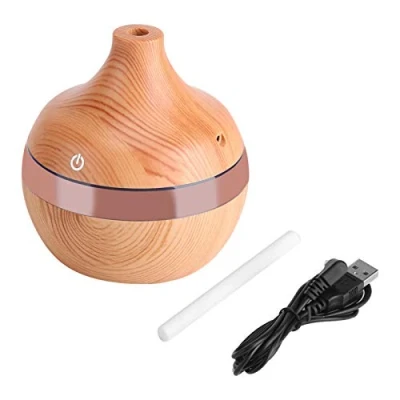 Immagine di Lazmin112 Umidificatore, USB LED Touch Wood Umidificatore Diffusore purificatore d&#039;Aria con Cambio di 7 Colori (300 ml)