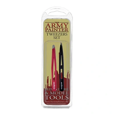 Immagine di The Army Painter Set di 2 pinzette precisione Punta Fine e Piatta per Assemblaggio Modellini in Miniatura