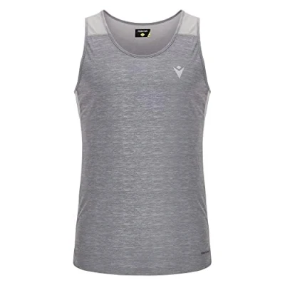 Immagine di Macron Run Start Scd Placid Singlet Print Gry Mel Man, Canotta Uomo, Grigio, M