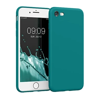 Immagine di kwmobile Custodia Compatibile con Apple iPhone SE (2022) / (2020) 8 7 Cover Back Case per Smartphone in Silicone TPU Protezione Gommata petrolio matt