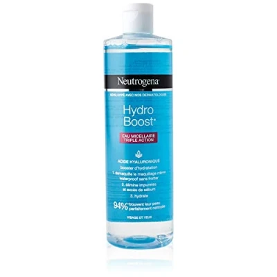 Immagine di Neutrogena Hydro Boost Acqua Micellare Tripla Azione Rimozione Trucco Acido Ialuronico, Per Viso E Occhi, 1 Flacone Pompa Da 400 Ml