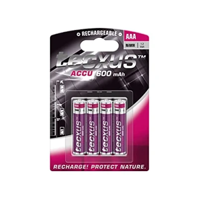 Immagine di Tecxus 14112 Batteria ricaricabile NI MH AAA (Micro)/HR03 600 mAh Batterie nichel metallo idruro (NiMH) 1 2 V