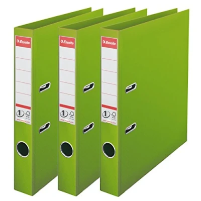 Immagine di Esselte, N1 Power, Confezione da 3 raccoglitori a leva, Verde, Dorso 50mm, A4, PP, 624279