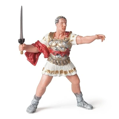 Immagine di Papo Coraggioso 39804 Giulio Cesare, Colore Rosso Bianco Argento,
