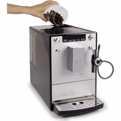 Immagine di Melitta e 957 203 Macchina per Caffé Cappuccino Automatica, 2 cups, acciaio inossidabile, Argento