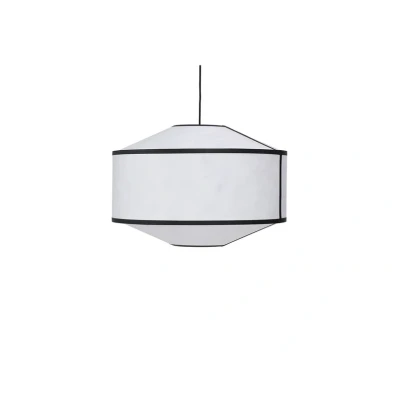 Immagine di Lampada a sospensione New Works Kite, Ø 65 cm, bianco/nero, 3 luci.