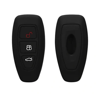 Immagine di kwmobile Cover Chiavi Auto Compatibile con Ford 3 Tasti Keyless Go Custodia Protettiva Chiave Copri Telecomando Gomma Portachiave Macchina Silicone
