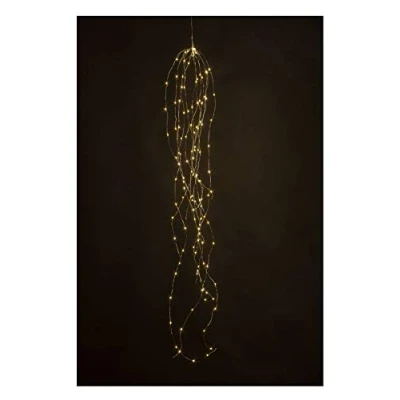 Immagine di Idena 31352 Catena luminosa LED Cascade con 125 in bianco caldo, funzione timer 6 ore, a batteria, lunga circa 1,7 m, per feste, Natale, decorazione, matrimonio, come luce d&#039;atmosfera