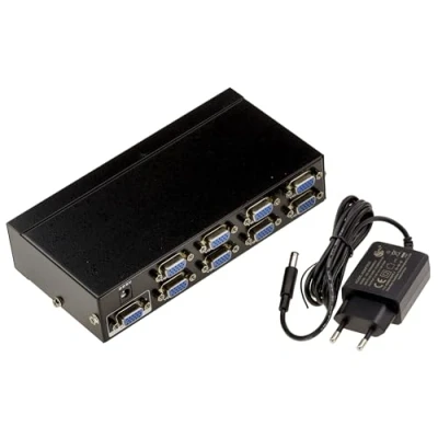 Immagine di KALEA INFORMATIQUE splitter video VGA di tipo che duplica in modo identico 1 sorgente ingresso su 8 uscite simultanee. Larghezza banda 350 MHz