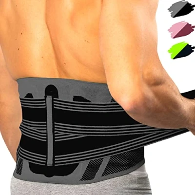 Immagine di Feel Recovery Fascia Lombare Supporto Schiena per Uomo e Donne Bustino Posturale Sciatica, Ernia al Disco, Scoliosi Cintura Elastica di Sostegno (L, Nero)