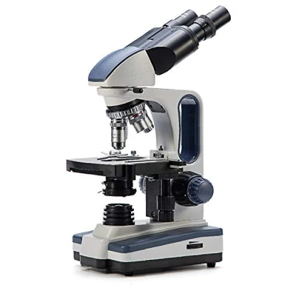 Immagine di SWIFT SW350B Microscopio Composto Binoculare Professionale,40X 2500X, Testa Siedentopf, Oculari Grandangolari 10X e 25X, Tavolino Meccanico, Condensatore Abbe