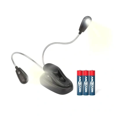 Immagine di Ansmann Twinflex 1600 0119 Lampada da tavolo LED (monocolore) 0.65 W Nero, Argento
