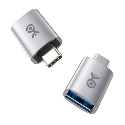 Immagine di Cable Matters 2 Pack, adattatore USB C 10Gbps da maschio a femmina per trasferimento dati ad alta velocità e ricarica rapida, reversibile, iPhone 16, iPad Pro