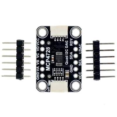 Immagine di modulo DAC MCP4728 a 4 bit, DC 2,7 V 5,5 V, 12 bit integrati con EEPROM