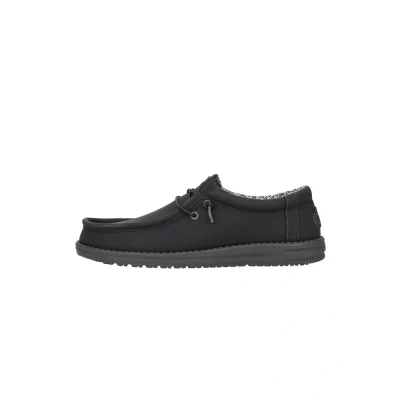 Immagine di Hey Dude Wally Classic Scarpe da barca, Uomo, Taglia: 43, Black charcoal Sintetico / tessuto