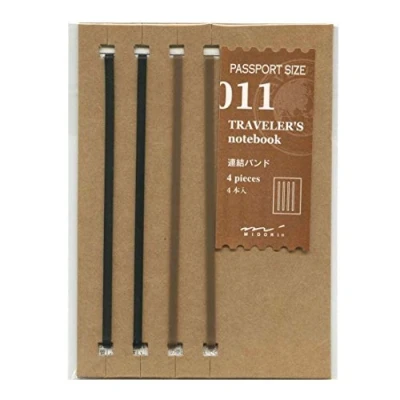 Immagine di Midori Traveler&#039;s Notebook (Refill 011) Connection Band Pasport Size